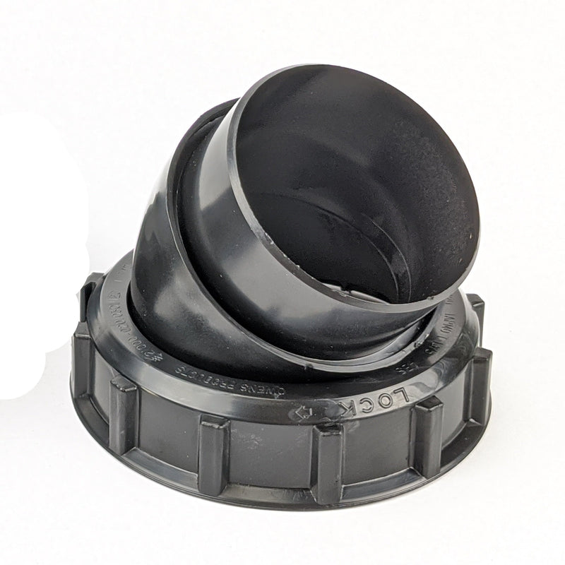 Twis-Loc Valve - 45° Sewer Hose Adapter with Locking Ring