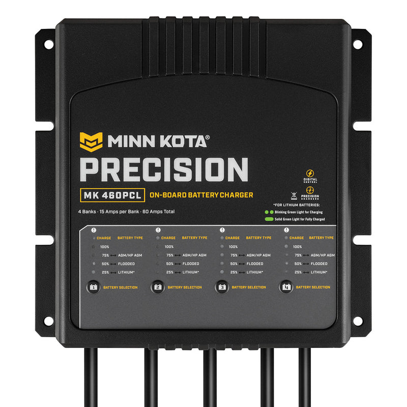 Minn Kota OnBoard Precision Charger MK460 PCL 4 Bank x 15 AMP LI Optimized Charger 1834604