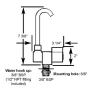 Scandvik Ceramic Family Tap wFolding Spout  Chrome Finish 10180P