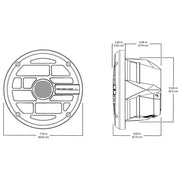 Roswell R Series 65 Marine Speakers  Anthracite Grille  60W RMS  120W Peak Power C9201902
