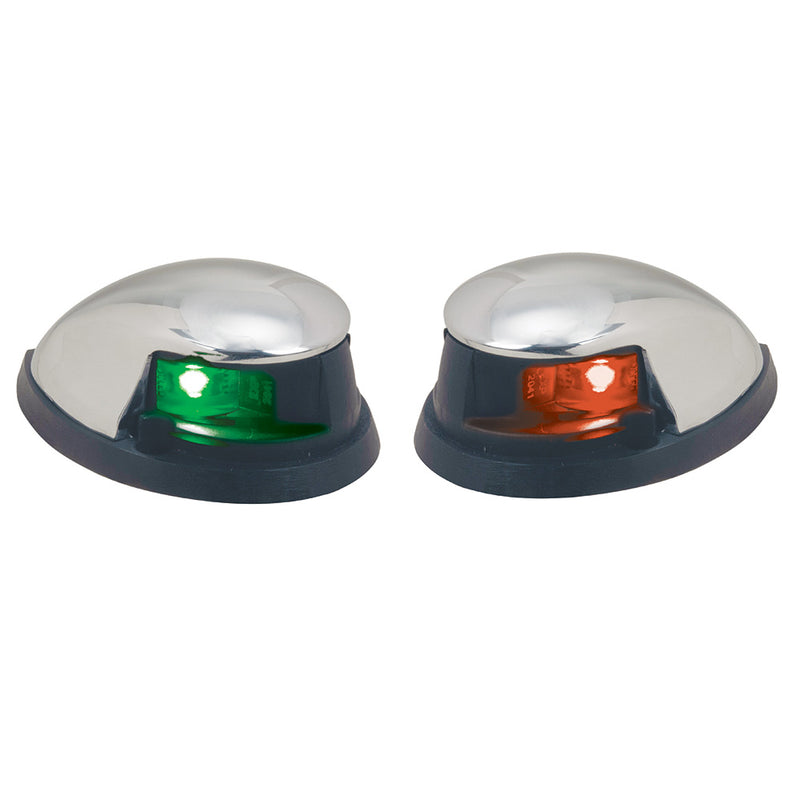 Perko RedGreen Horizontal Mount Side Lights  Pair  Chrome Plated Zinc 0648DP0CHR