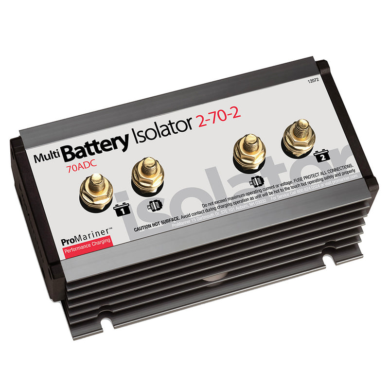 ProMariner Battery Isolator  2 Alternator  2 Battery  70 AMP 12072
