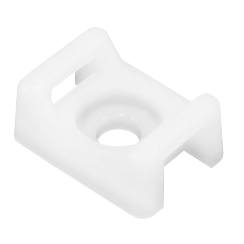 Pacer Screw Down Cable Tie Mount  10 Screw Mount Method  Natural Color  100 Pack CTM3S10100