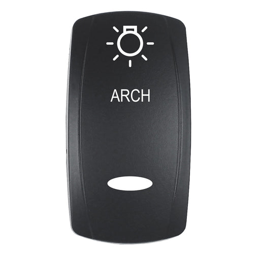 Pacer Actuator  ARCH fV Series Contura Switches  Black  Laser Etched TopBottom Light EV2LEARCH
