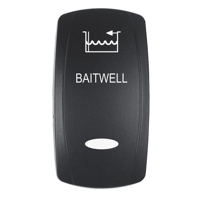 Pacer Actuator  BAITWELL fV Series Contura Switches  Black  Laser Etched TopBottom Light EV2LEBTWL