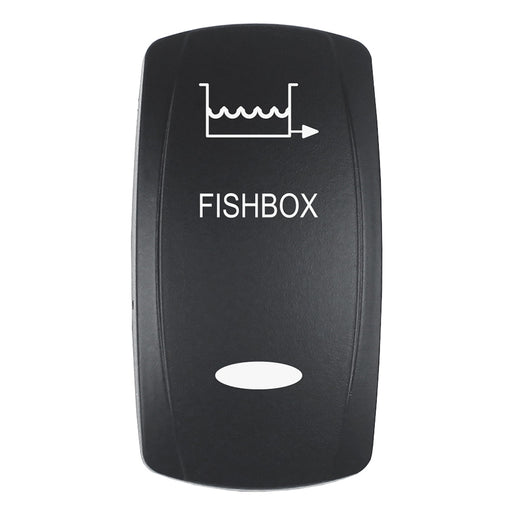 Pacer Actuator  FISHBOX fV Series Contura Switches  Black  Laser Etched TopBottom Light EV2LEFBX