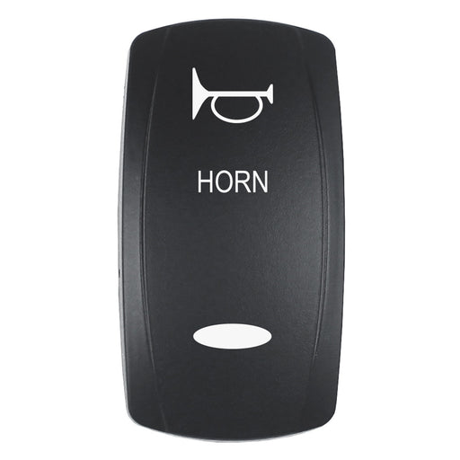 Pacer Actuator  HORN fV Series Contura Switches  Black  Laser Etched TopBottom Light EV2LEHRN
