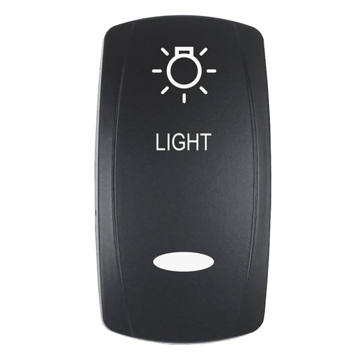 Pacer Actuator  LIGHT fV Series Contura Switches  Black  Laser Etched TopBottom Light EV2LELT