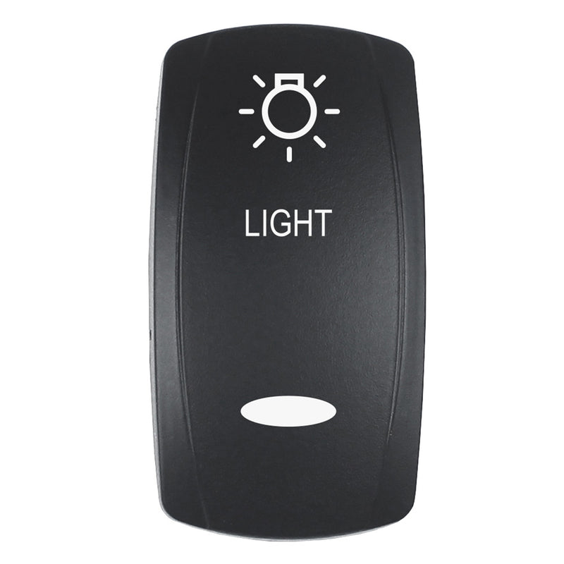 Pacer Actuator  LIGHT fV Series Contura Switches  Black  Laser Etched TopBottom Light EV2LELT