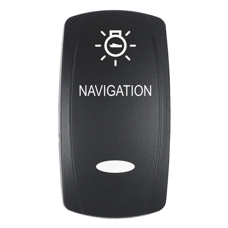 Pacer Actuator  NAVIGATION fV Series Contura Switches  Black  Laser Etched TopBottom Light EV2LENAV