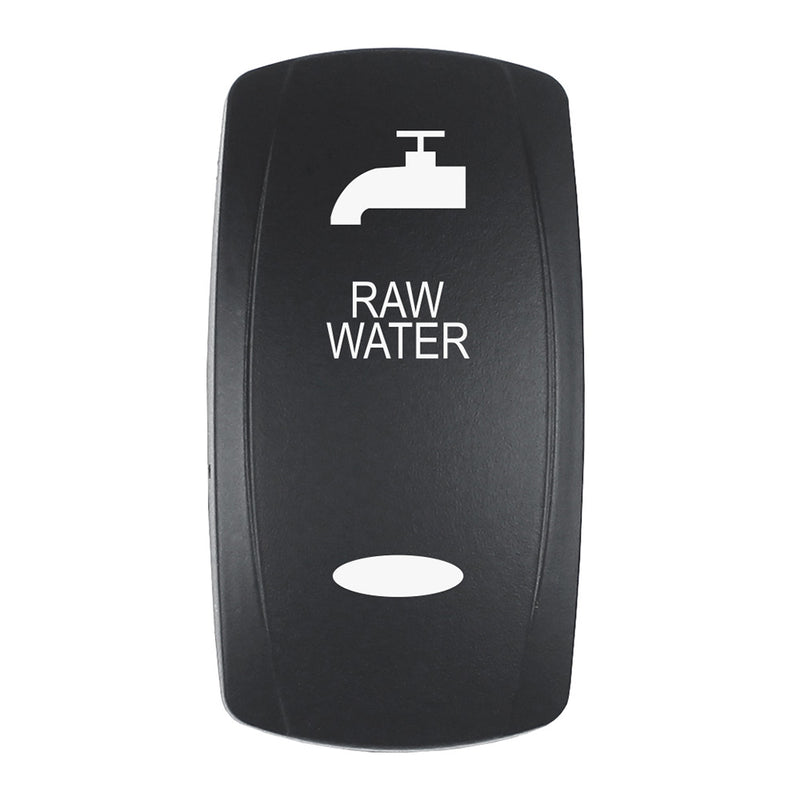 Pacer Actuator  RAW WATER fV Series Contura Switches  Black  Laser Etched TopBottom Light EV2LERAW