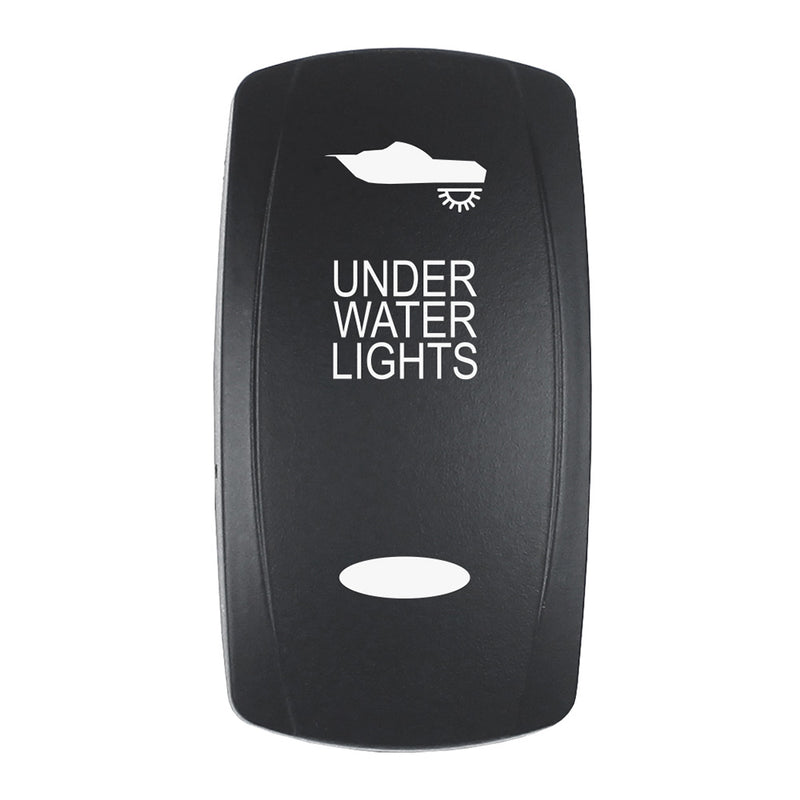 Pacer Actuator  UNDER WATER LIGHTS fV Series Contura Switches  Black  Laser Etched TopBottom Light EV2LEUW