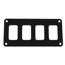 Pacer Switch Panel  4 Switch  1 Row  55 x 275  Black Powder Coated Aluminum PSC41BK