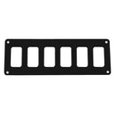 Pacer Switch Panel  6 Switch  1 Row  8 x 275  Black Powder Coated Aluminum PSC61BK