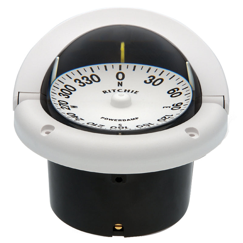 Ritchie HF742W Helmsman Compass  Flush Mount  White HF742W