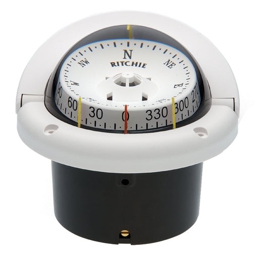 Ritchie HF743W Helmsman Compass  Flush Mount  White HF743W