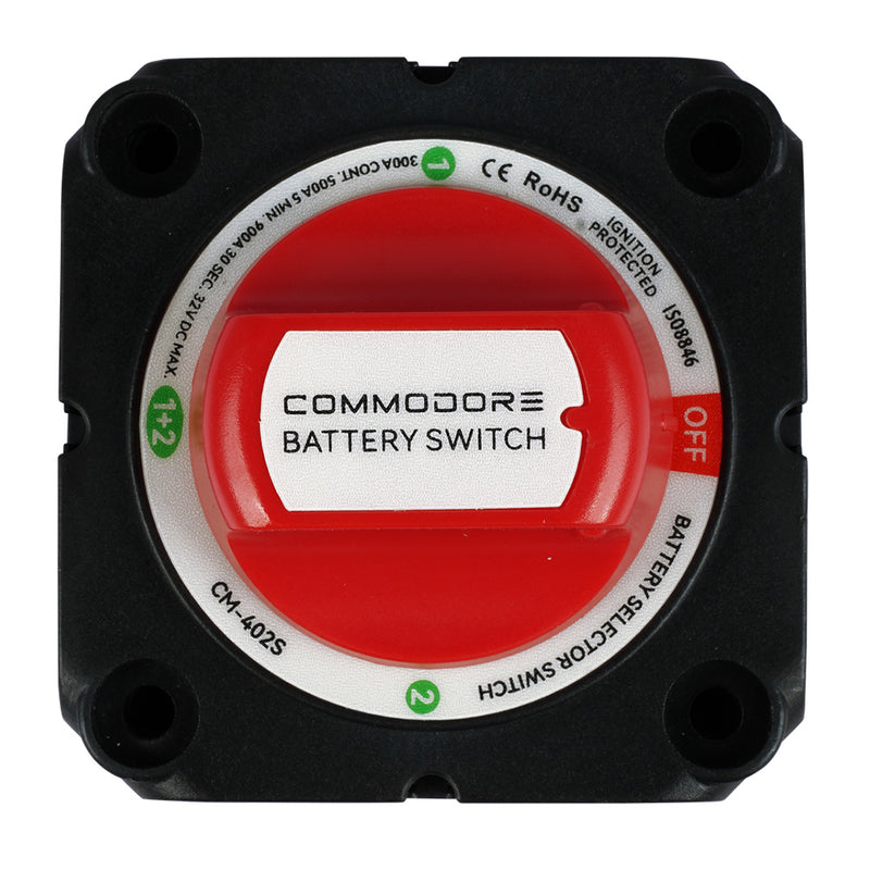 Commodore 4Position Compact Dual Battery Selector Switch CM402S