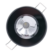 Lumitec Illusion Flush Mount LED Down Light  Spectrum RGBW  Warm White  Black Housing  Chrome Reflector 117165
