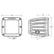 RIGID Industries DSeries LED SAE Fog Beam  YellowWhite  Set of 2 50482