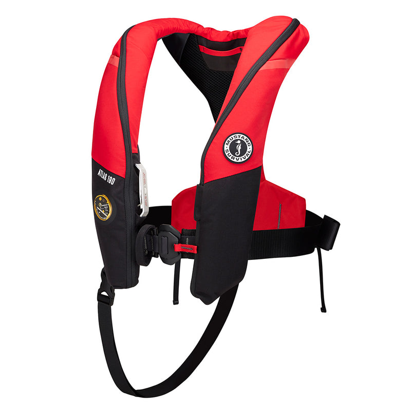 Mustang Atlas 190 DLX Open Ocean Inflatable PFD  RedBlack MD3195E11230