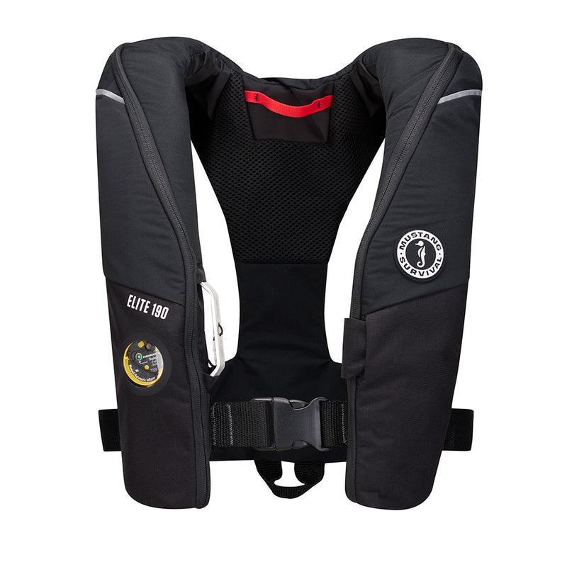 Mustang Elite 190 Offshore Inflatable PFD  Black MD3170130