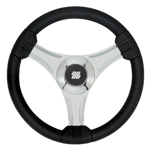 Uflex  Tavolara  138 Black Polyurethane Steering Wheel wSilver Spokes  X62 Hub 65277N