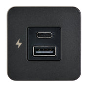 Scanstrut TILE USBAUSBC Interior Charging Socket  1224V  Black Bezel SCTILE10