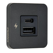Scanstrut TILE USBAUSBC Interior Charging Socket  1224V  Black Bezel SCTILE10