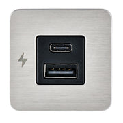 Scanstrut TILE USBAUSBC Interior Charging Socket  1224V  Stainless Steel Bezel SCTILE11