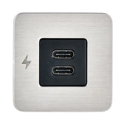 Scanstrut TILE USBC Interior Charging Socket  1224V  Stainless Steel Bezel SCTILE21