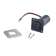 Scanstrut TILE USBC Interior Charging Socket  1224V  Stainless Steel Bezel SCTILE21