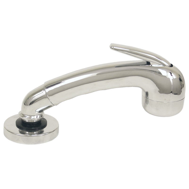 Scandvik Chrome Euro Sprayer w6 Black Nylon Hose 14041