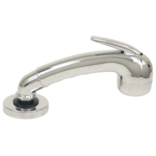 Scandvik Chrome Euro Sprayer w6 Black Nylon Hose 14041