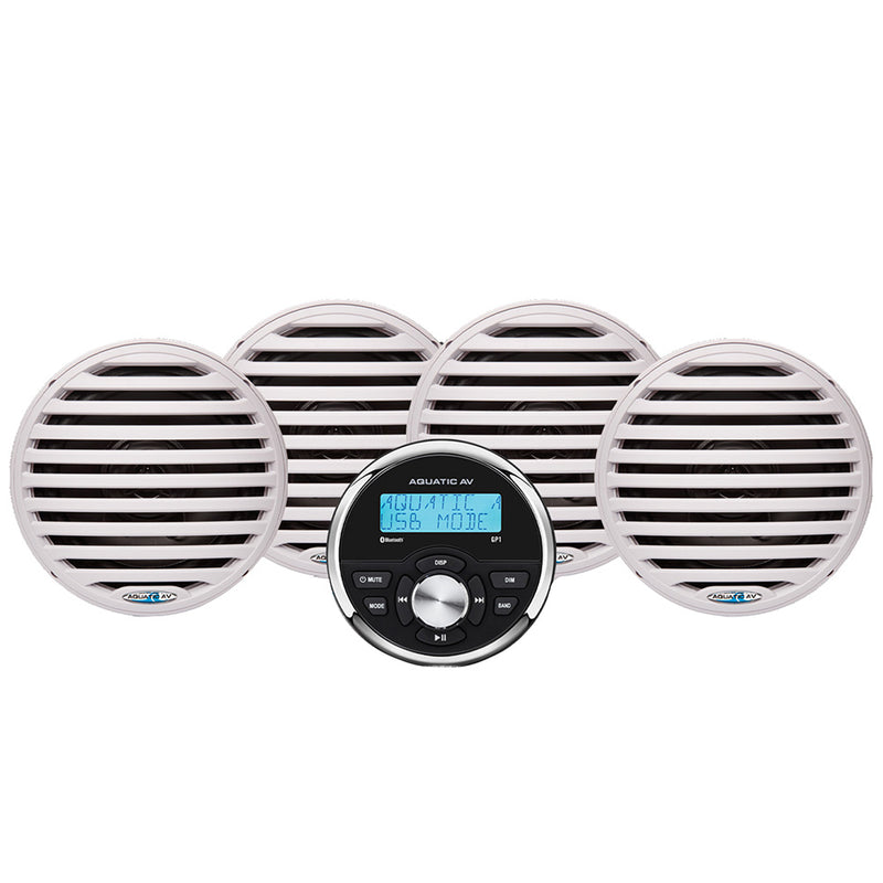 Aquatic AV Economy Gauge StereoSpeakers Kit  White EG200