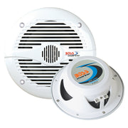 Boss Audio MR50 525 Round Speakers  White  Pair MR50