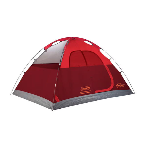 Coleman 4Person Flatwoods II Lightweight Dome Camping Tent  Red 2207389