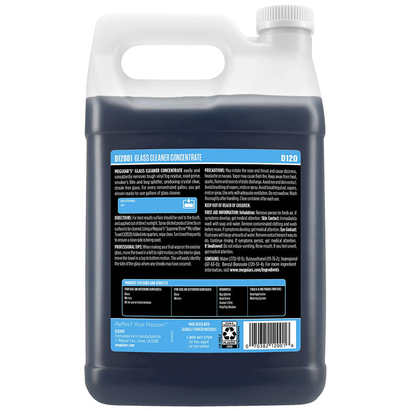 Meguiars Glass Cleaner Concentrate  1 Gallon D12001