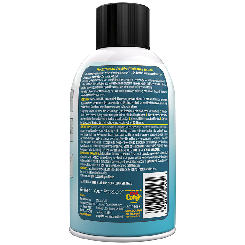 Meguiars Whole Car Air Refresher Odor Eliminator  New Car Scent G16402