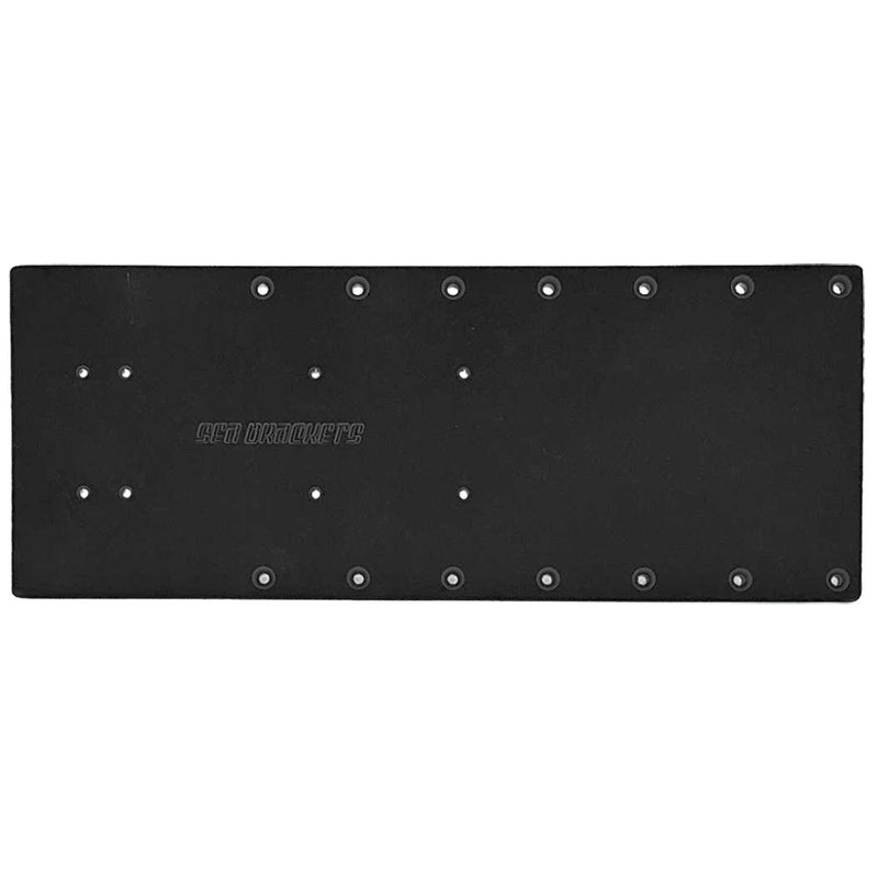 Sea Brackets 20 Straight Trolling Motor Plate  Black SEA2325BLK