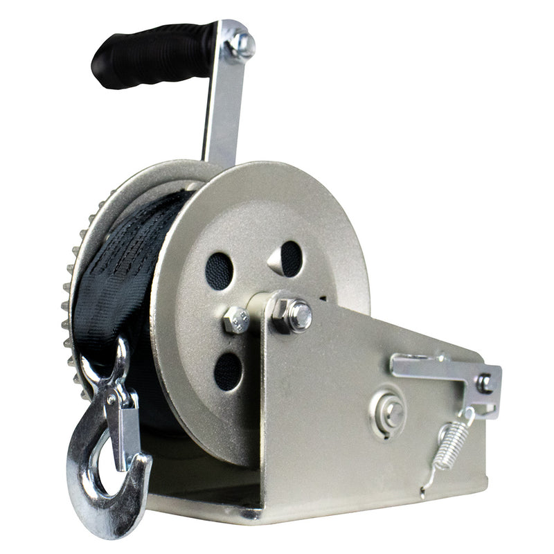 Powerwinch Utility Series Winch 2000lb 2 Speed 8 Crank Arm  Carbon Black 21500W20008BR