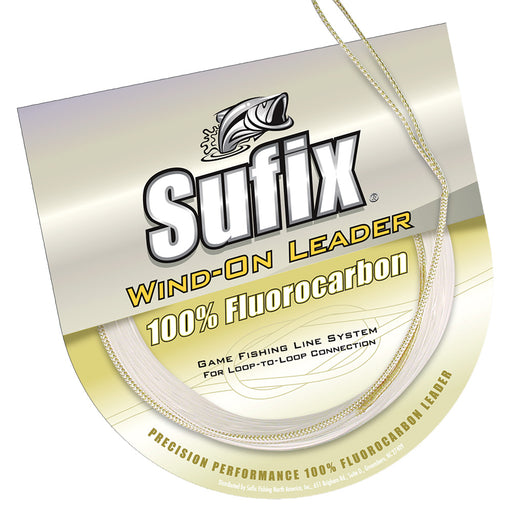 Sufix WindOn 100 Clear Fluorocarbon Leader  30lb  11 yds 700030F
