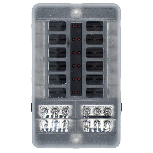 Bluewater 12 Position Fuse Block wLEDs 32000001012