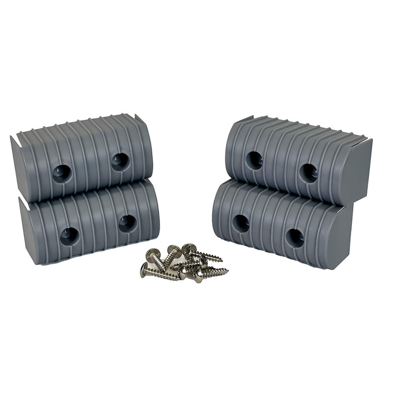 Caliber BunkWrap End Cap 2x4 Grey Accessory Kit wStainless Steel Hardware 4Pack 23051