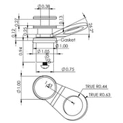 TACO Aluminum QuickRelease Fender Lock fPontoon Boats F180186VEL1