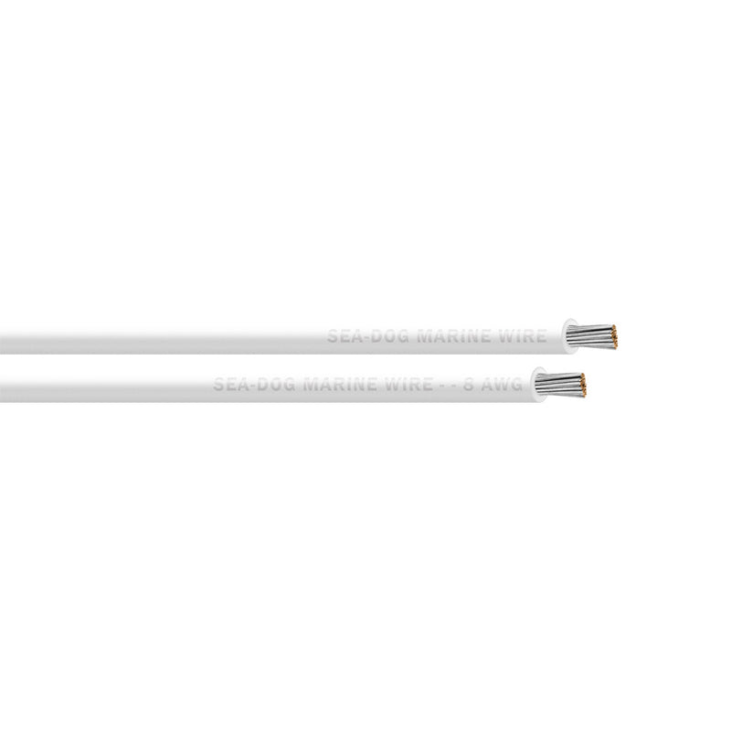 SeaDog 8 AWG White Primary Wire  500 8008057