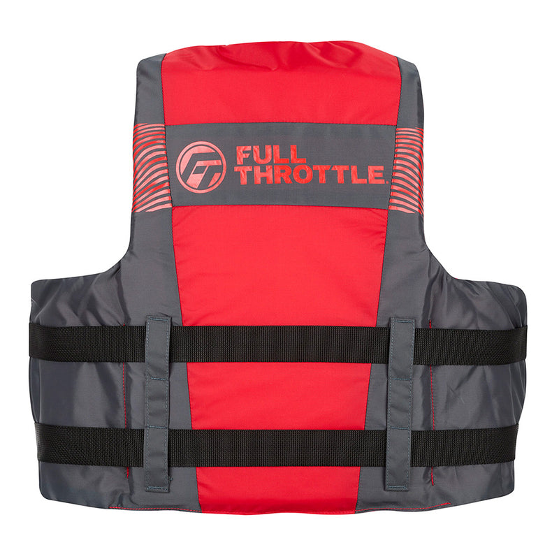 Full Throttle Adult Nylon Life Jacket  SM  BlackRed 11220010003026