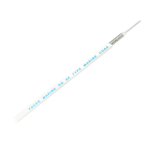 Pacer RG8XW Coax Cable  White  200 MRG8XW200