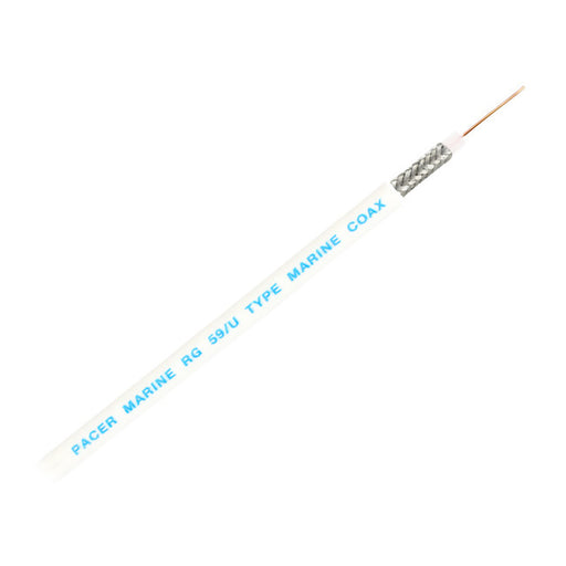 Pacer RG59UW Coax Cable  White  150 MRG59UW150