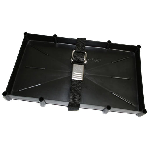TH Marine 27 Series Battery Holder Tray wStainless Buckled Strap NBH27SSCDP