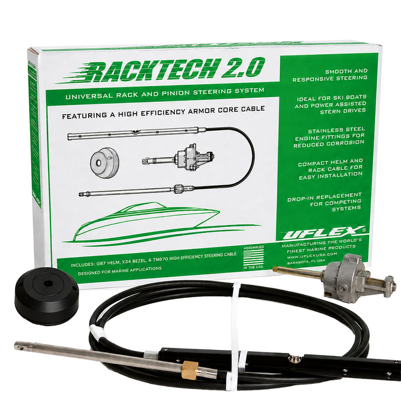 Uflex Racktech  20 High Efficiency Rack  Pinion System Kit  20 Cable RACKTECH2020